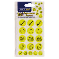 Marlin self adhesive labels - 136 assorted "WELL DONE" stickers